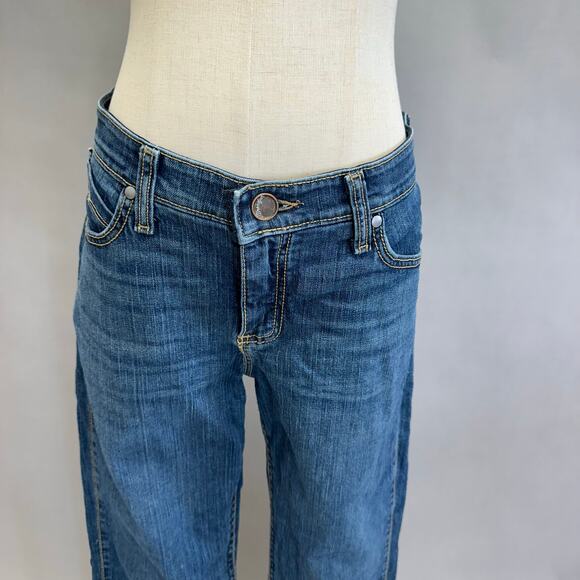 Vintage Y2k Wrangler Q-Baby Mid Rise Western Denim Jeans Size 7/8X34 Medium Wash - Picture 5 of 15
